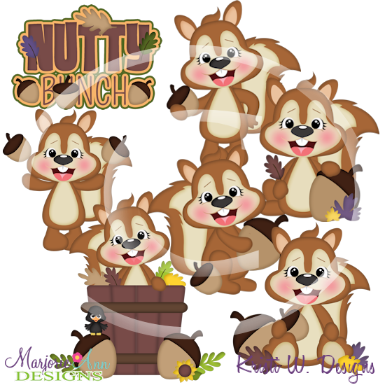 Nutty Bunch SVG Cutting Files Includes Clipart - Click Image to Close